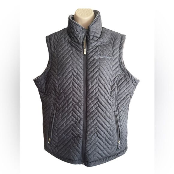 Free Country Reversible Vest Gray Quilted/Sherpa Jacket PTP 23’ L25.5 - Picture 4 of 5